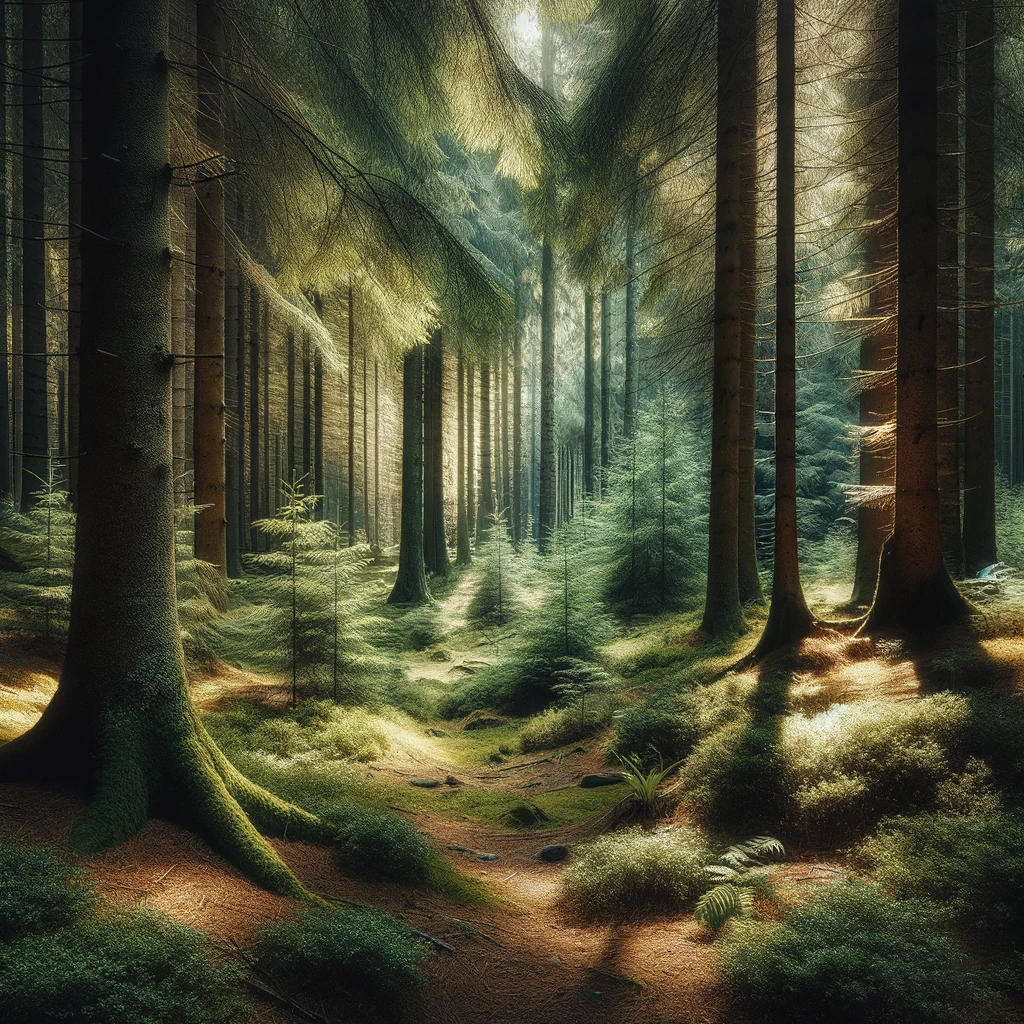 leonaridta producida por la descomposición de bosques de coníferas